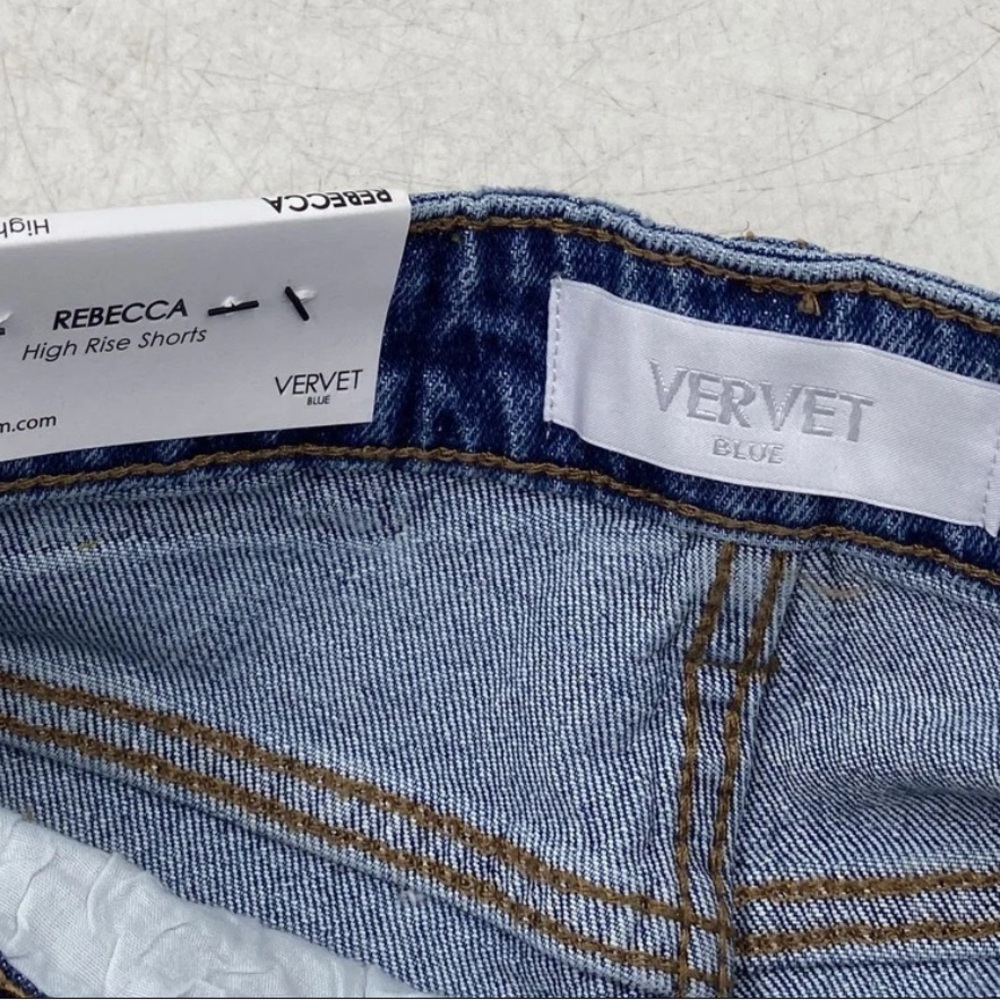 Vervet Trendy Blue Distressed Denim Shorts - Picture 6 of 7